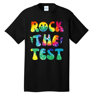 Rock The Test Testing Day Retro Motivational Teacher Student Tall T-Shirt