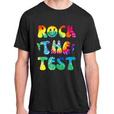 Rock The Test Testing Day Retro Motivational Teacher Student Adult ChromaSoft Performance T-Shirt