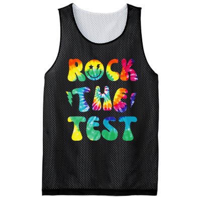 Rock The Test Testing Day Retro Motivational Teacher Student Mesh Reversible Basketball Jersey Tank