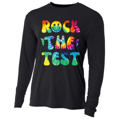 Rock The Test Testing Day Retro Motivational Teacher Student Cooling Performance Long Sleeve Crew