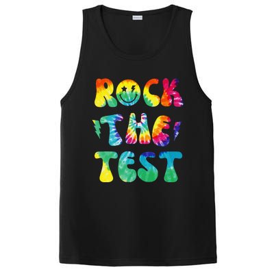 Rock The Test Testing Day Retro Motivational Teacher Student PosiCharge Competitor Tank