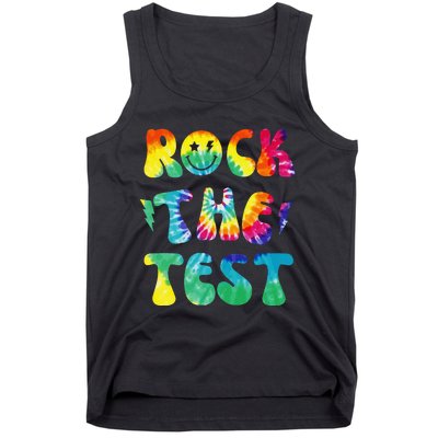 Rock The Test Testing Day Retro Motivational Teacher Student Tank Top