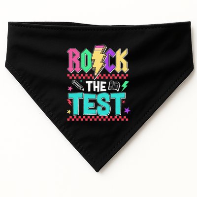 Rock The Test Testing Day Teacher Student USA-Made Doggie Bandana