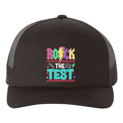 Rock The Test Testing Day Teacher Student Yupoong Adult 5-Panel Trucker Hat