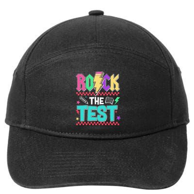 Rock The Test Testing Day Teacher Student 7-Panel Snapback Hat