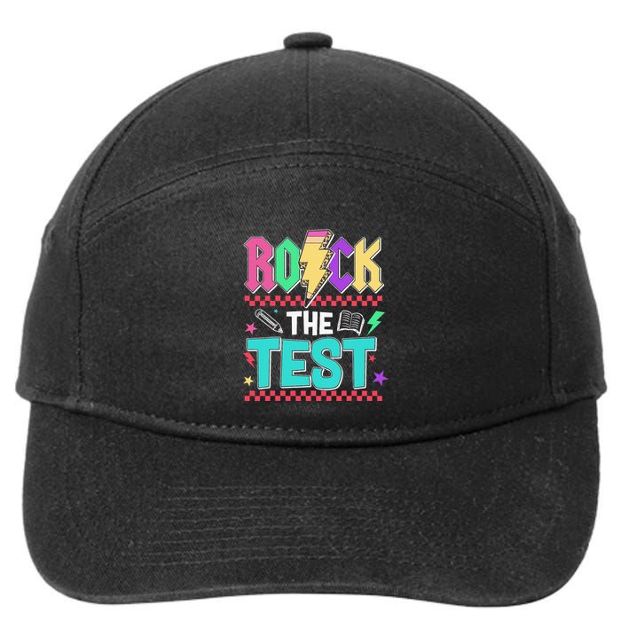 Rock The Test Testing Day Teacher Student 7-Panel Snapback Hat