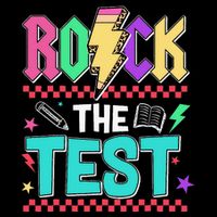 Rock The Test Testing Day Teacher Student 7-Panel Snapback Hat