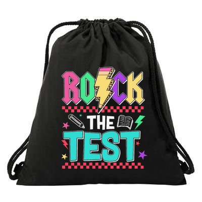 Rock The Test Testing Day Teacher Student Drawstring Bag
