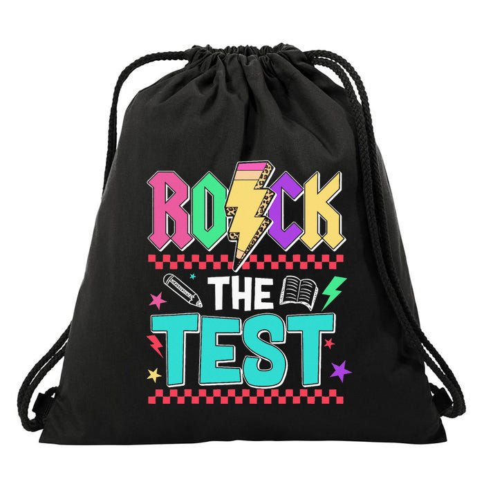Rock The Test Testing Day Teacher Student Drawstring Bag