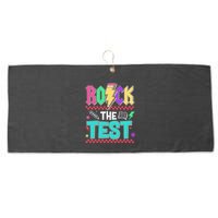 Rock The Test Testing Day Teacher Student Large Microfiber Waffle Golf Towel