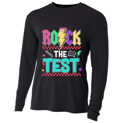 Rock The Test Testing Day Teacher Student Cooling Performance Long Sleeve Crew