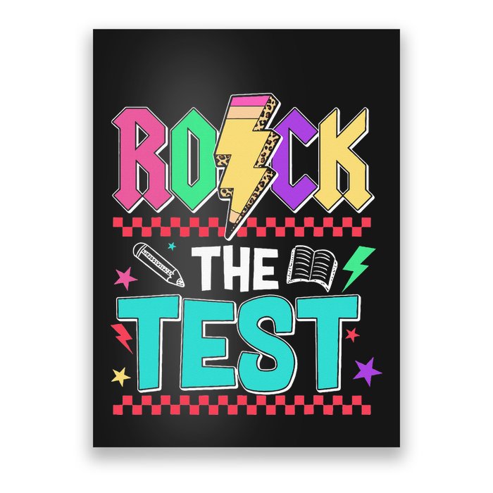 Rock The Test Testing Day Teacher Student Poster