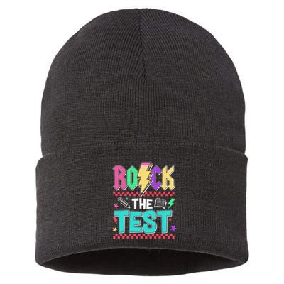 Rock The Test Testing Day Teacher Student Sustainable Knit Beanie