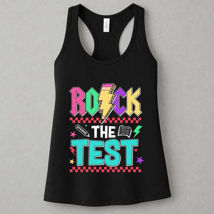 Rock The Test Testing Day Teacher Student Womens Tank Top
