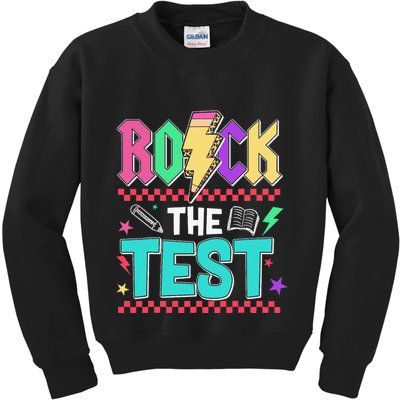 Rock The Test Testing Day Teacher Student Kids Sweatshirt