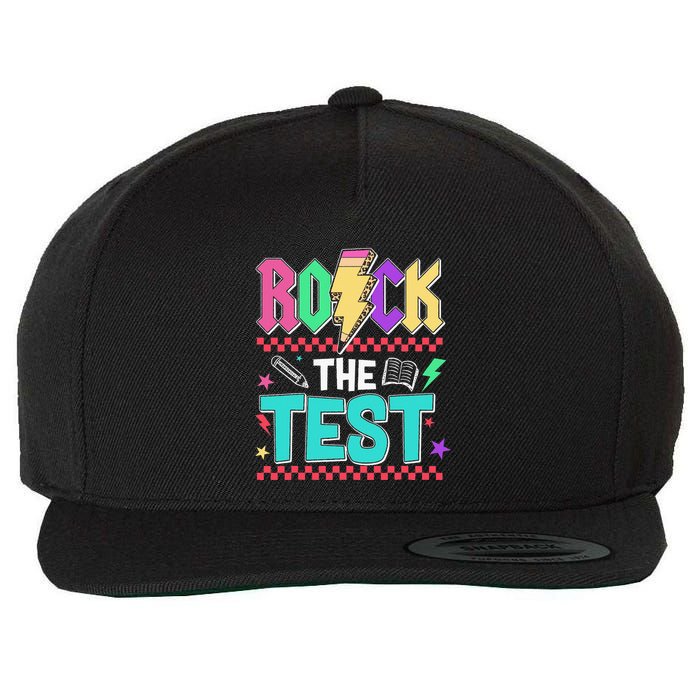 Rock The Test Testing Day Teacher Student Wool Snapback Cap