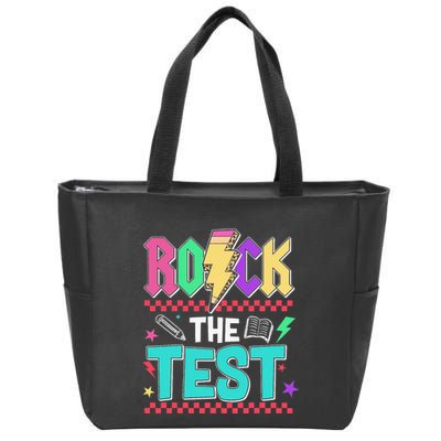Rock The Test Testing Day Teacher Student Zip Tote Bag