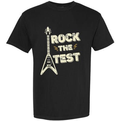 Rock The Test Guitar Testing Day Teacher Test Day Teacher Garment-Dyed Heavyweight T-Shirt