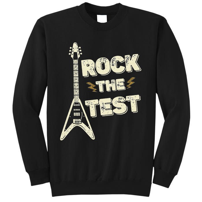 Rock The Test Guitar Testing Day Teacher Test Day Teacher Sweatshirt