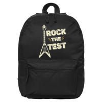 Rock The Test Guitar Testing Day Teacher Test Day Teacher 16 in Basic Backpack