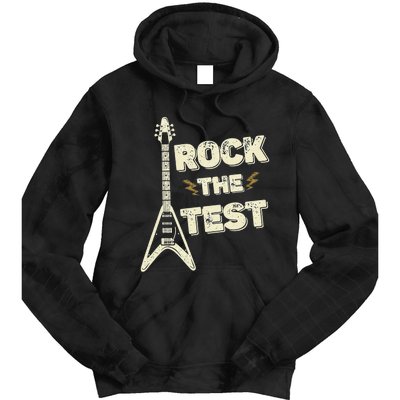 Rock The Test Guitar Testing Day Teacher Test Day Teacher Tie Dye Hoodie