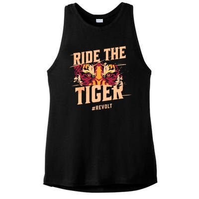 Ride The Tiger Revolt Against The Modern World Julius Evola Ladies PosiCharge Tri-Blend Wicking Tank