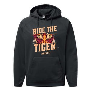 Ride The Tiger Revolt Against The Modern World Julius Evola Performance Fleece Hoodie