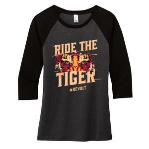 Ride The Tiger Revolt Against The Modern World Julius Evola Women's Tri-Blend 3/4-Sleeve Raglan Shirt