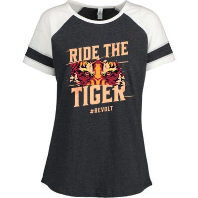 Ride The Tiger Revolt Against The Modern World Julius Evola Enza Ladies Jersey Colorblock Tee