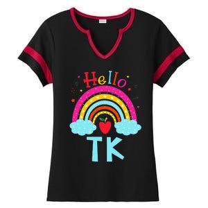 Rainbow Tk Teacher Transitional Kindergarten Back To School Ladies Halftime Notch Neck Tee