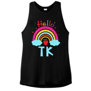 Rainbow Tk Teacher Transitional Kindergarten Back To School Ladies PosiCharge Tri-Blend Wicking Tank