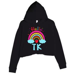 Rainbow Tk Teacher Transitional Kindergarten Back To School Crop Fleece Hoodie