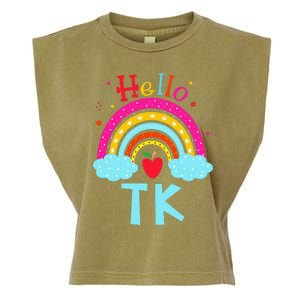 Rainbow Tk Teacher Transitional Kindergarten Back To School Garment-Dyed Women's Muscle Tee