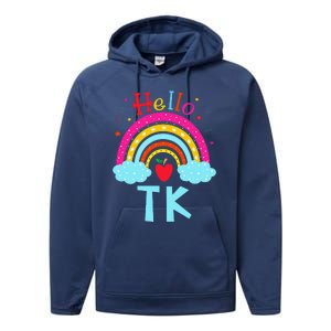 Rainbow Tk Teacher Transitional Kindergarten Back To School Performance Fleece Hoodie