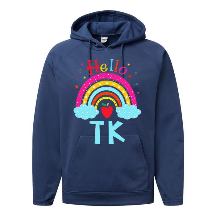 Rainbow Tk Teacher Transitional Kindergarten Back To School Performance Fleece Hoodie