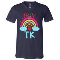 Rainbow Tk Teacher Transitional Kindergarten Back To School V-Neck T-Shirt