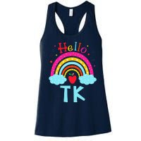 Rainbow Tk Teacher Transitional Kindergarten Back To School Women's Racerback Tank