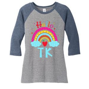 Rainbow Tk Teacher Transitional Kindergarten Back To School Women's Tri-Blend 3/4-Sleeve Raglan Shirt