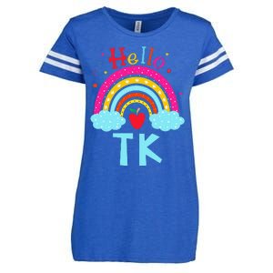 Rainbow Tk Teacher Transitional Kindergarten Back To School Enza Ladies Jersey Football T-Shirt