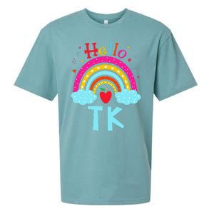 Rainbow Tk Teacher Transitional Kindergarten Back To School Sueded Cloud Jersey T-Shirt