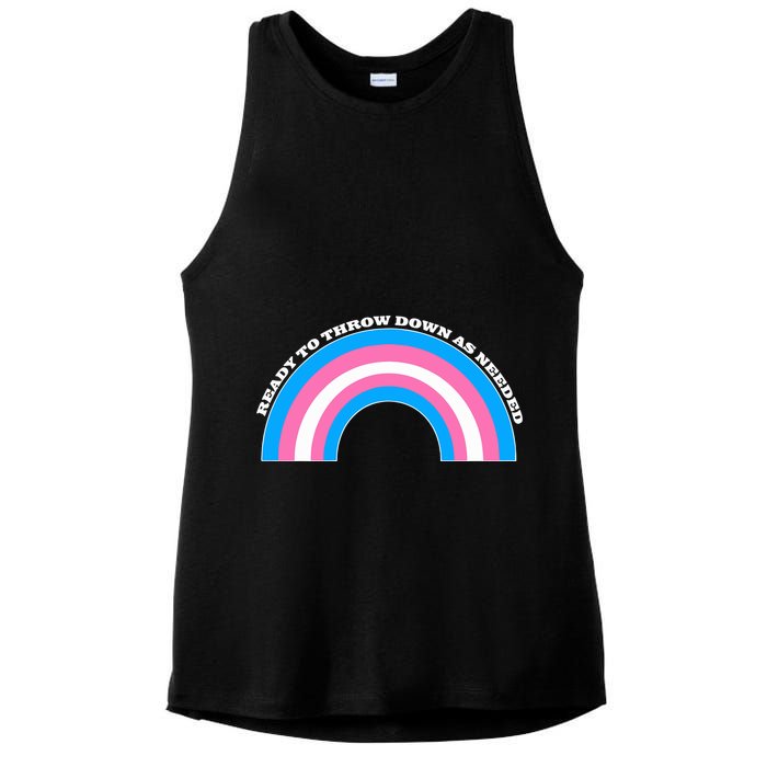 Ready To Throw Down As Needed Ladies PosiCharge Tri-Blend Wicking Tank