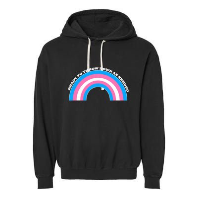 Ready To Throw Down As Needed Garment-Dyed Fleece Hoodie