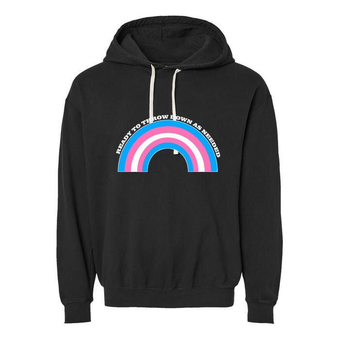 Ready To Throw Down As Needed Garment-Dyed Fleece Hoodie