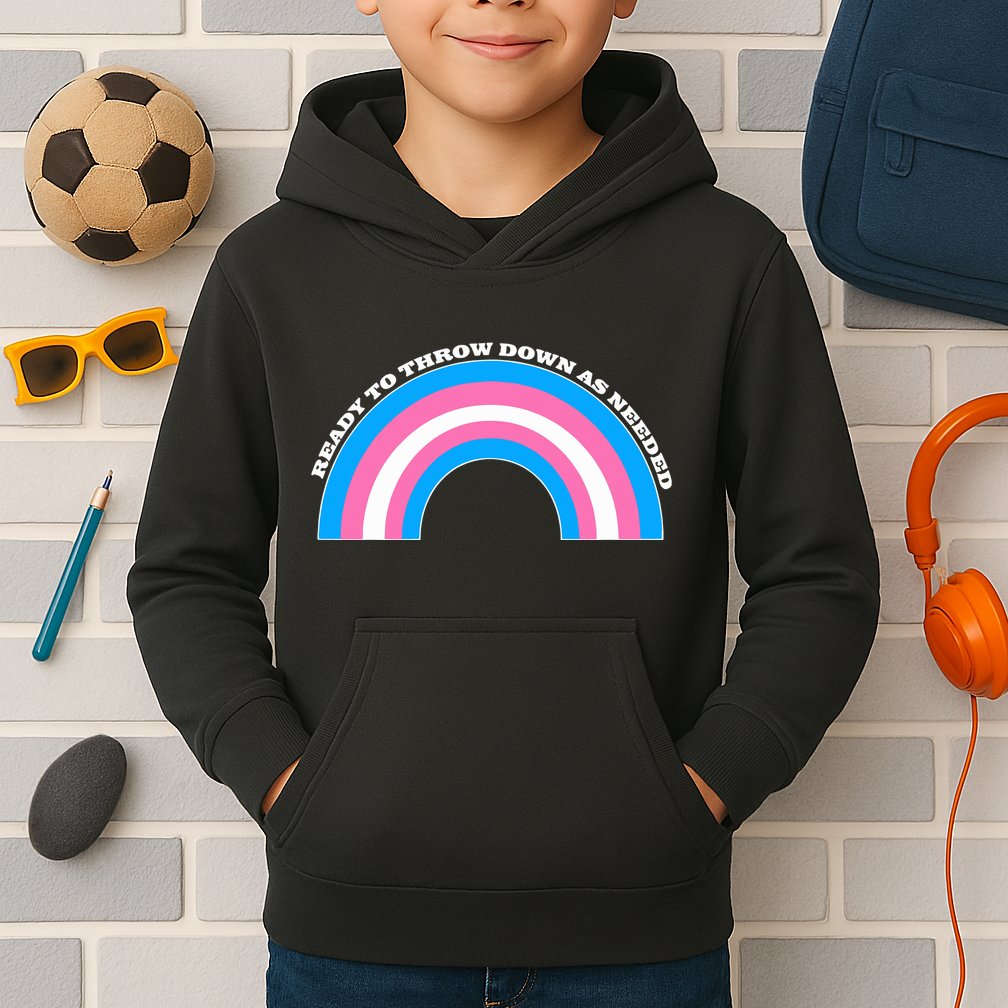 Ready To Throw Down As Needed Kids Hoodie
