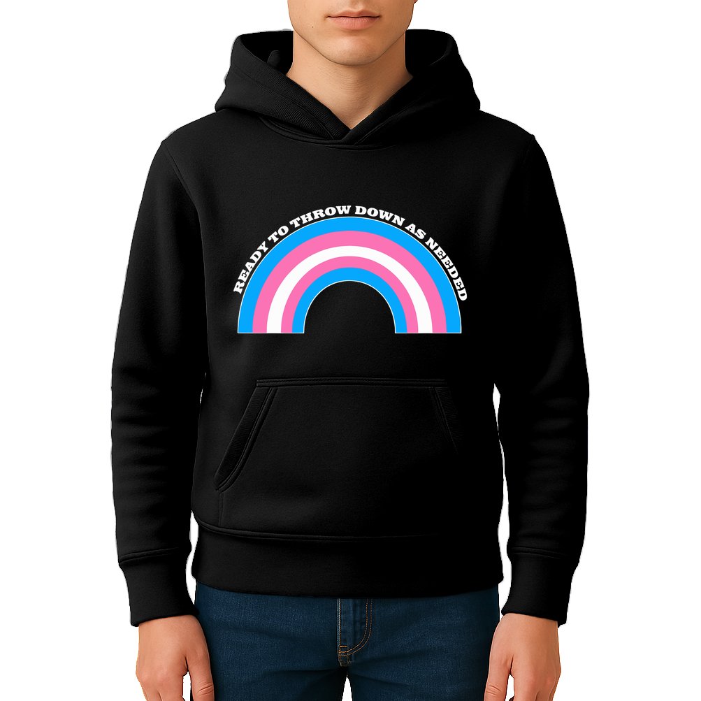 Ready To Throw Down As Needed Kids Hoodie