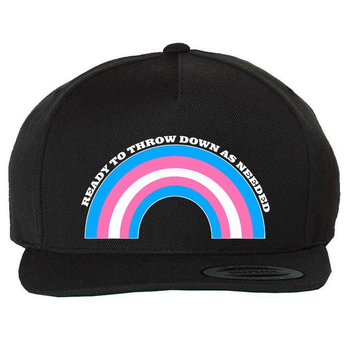 Ready To Throw Down As Needed Wool Snapback Cap