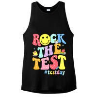 Rock The Test Testing Day Retro Motivational Teacher Student Ladies PosiCharge Tri-Blend Wicking Tank
