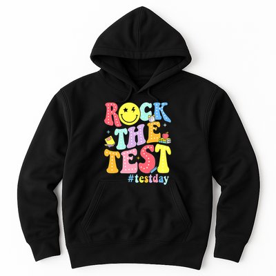 Rock The Test Testing Day Retro Motivational Teacher Student Hoodie