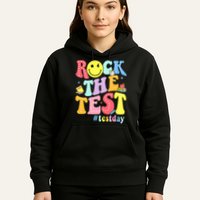 Rock The Test Testing Day Retro Motivational Teacher Student Hoodie
