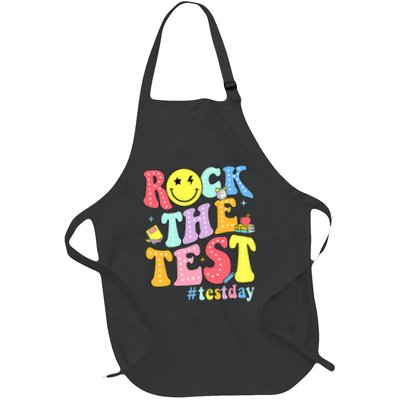Rock The Test Testing Day Retro Motivational Teacher Student Apron